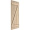 Ekena Millwork Rustic Three Board Joined Board-n-Batten Sandblasted Faux Wood Shutters w/Z-Board, 16 1/2W x 76H, PR SHUBJZ16X76SDPR - alternate 6